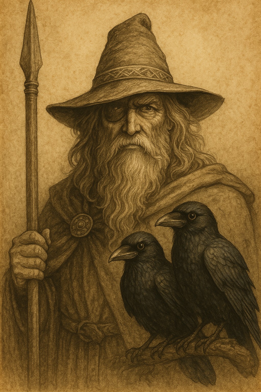 Odin with his Ravens